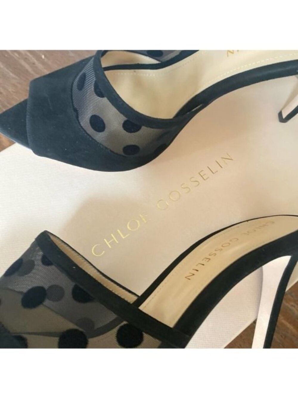 NWOT CHLOE GOSSELIN Liz Black Velvet Mules, size 42 - Picture 3 of 14